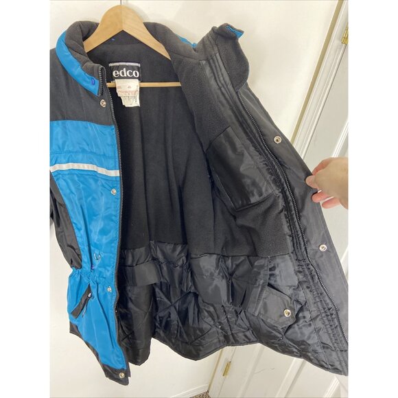 Edco Racing Motorsport Vintage Blue Jacket Men M Ski Snowboard Snowmobile 80s - Picture 4 of 9